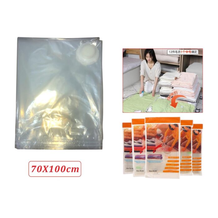 Bolsa de vacío transparente ZKD 70x100 cm para almacenamiento eficiente - Imagen 2