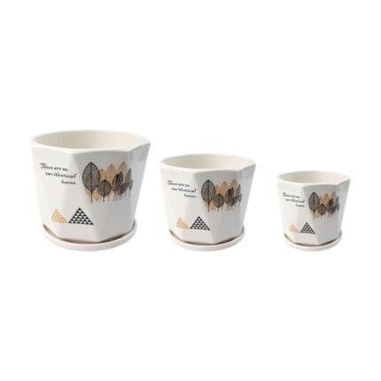 Juego de 3 macetas de cerámica modelo TX67338