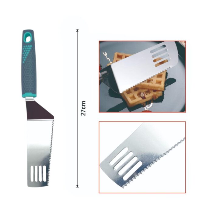62dbd065-5b86-4381-a804-cb3885809a10.jpg Cuchillo para tortas con mango plástico gris - Imagen 2