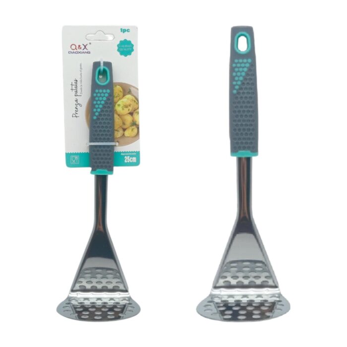 Prensa de patatas con mango ergonómico gris - Imagen 1