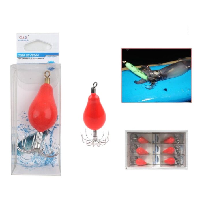 6664347a-fe3b-4756-b0b8-a5940497cfd9.jpg Colgante De Plomo Luminoso De Cuero Con Gancho 50G - Imagen 1