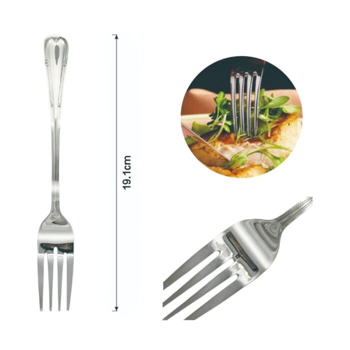 Tenedor para pescado con diseno floral 3PCS - Imagen 3