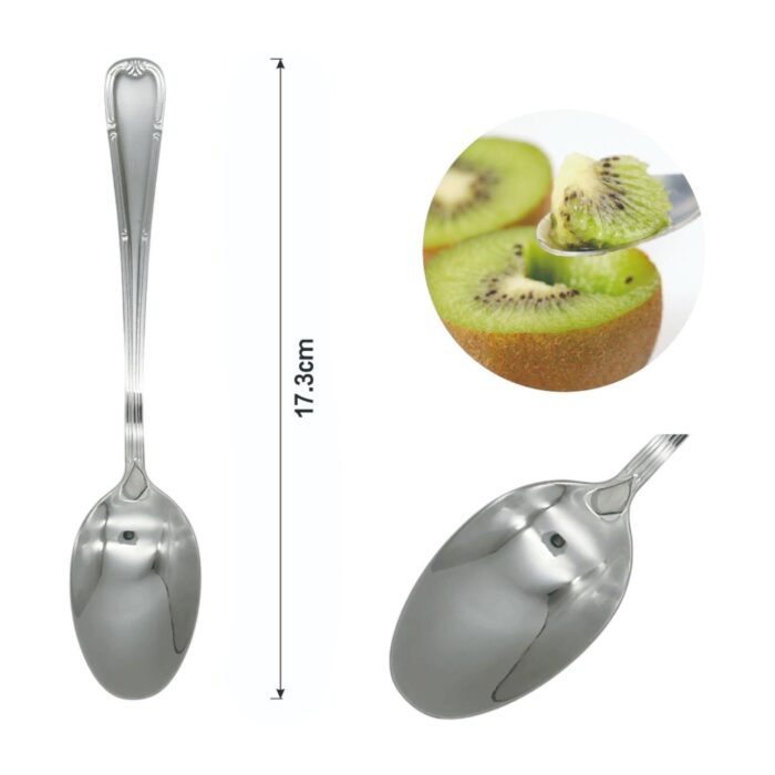 Cucharon grande para postre con diseno floral 3PCS - Imagen 2