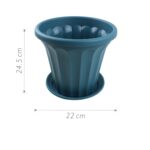 ZY1602 Maceta de plastico 24.5 x 22 cm - Imagen 2