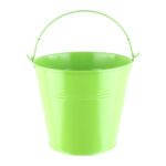 Cubo pequeño de hierro pintado 13.5x9.5x12 cm