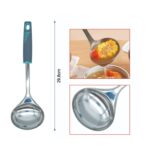 Cucharón práctico con mango gris de plástico - Imagen 2