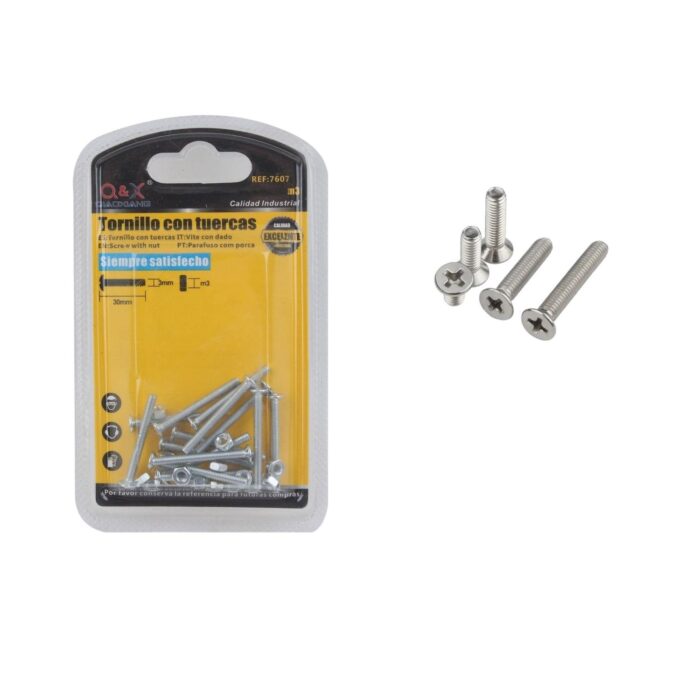 Perno Cruzado Con Tuerca 3*40+M3 - Imagen 1