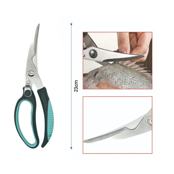 Tijeras de cocina para pollo con cómodo mango bicolor - Imagen 2