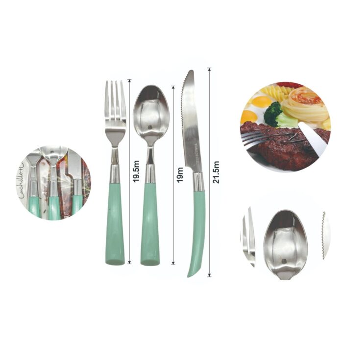 85607992-2f4a-455e-a4b1-f8d073031847.jpg Juego de 3 tenedores, cuchillos y cucharas con mango inclinado - Imagen 3