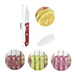 Juego de 6 cuchillos para frutas con mango de colores - Imagen 3
