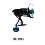 Carrete de pesca metálico HE4000 (versión agua dulce/con mango de metal)