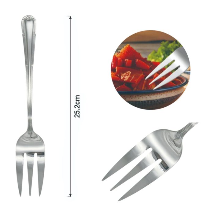 87416942-c7a1-4887-9267-2fb78ef19018.jpg Tenedor de servicio con diseno floral 1PC - Imagen 2