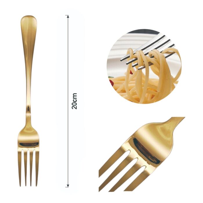 893003ce-6746-4962-ab77-3d264bbf6a11.jpg Tenedor de mesa con mango redondo de oro rosa 3PCS - Imagen 2