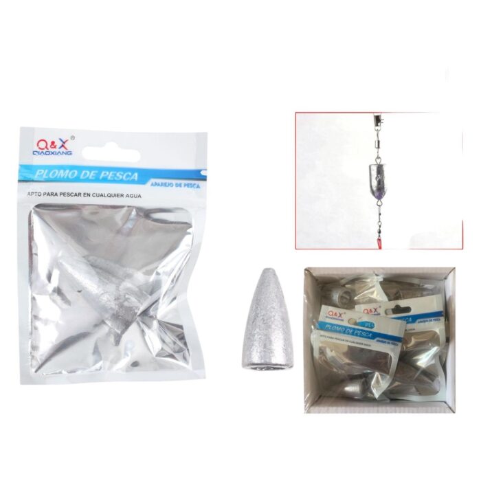 Colgante De Plomo De Bala De 80G 1 Pieza (Color De Plomo) - Imagen 1