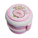 6365 Fiambrera Redonda De Frutas Coloridas De Doble Capa (Incluido Tenedor Y Cuchara) 16,6*15,6*14,4 - Imagen 4