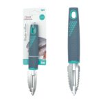 Rallador de escamas de pescado con mango ergonómico en color gris