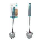 Cucharón pequeño para servir pasta con mango ergonómico gris