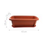 Maceta plastico 43 x 18 x 15 cm - Imagen 2