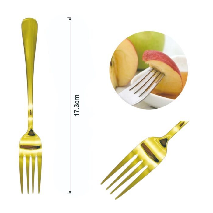 8f83130f-1a25-4dc6-893e-c00abf1d3f2f.jpg Tenedor para frutas con mango redondo dorado 3PCS - Imagen 2