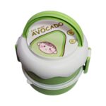 6365 Fiambrera Redonda De Frutas Coloridas De Doble Capa (Incluido Tenedor Y Cuchara) 16,6*15,6*14,4 - Imagen 6