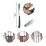 Juego de 3 cuchillos de carne con punta redonda y filo dentado - Imagen 3