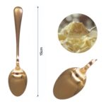 Cucharon para postre con mango redondo de oro rosa 3PCS - Imagen 2