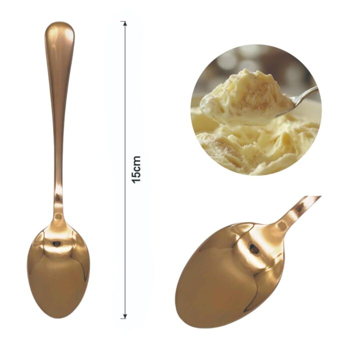 94a67ea8-be3a-4313-8e16-b895b87b2f8b.jpg Cucharon para postre con mango redondo de oro rosa 3PCS - Imagen 2
