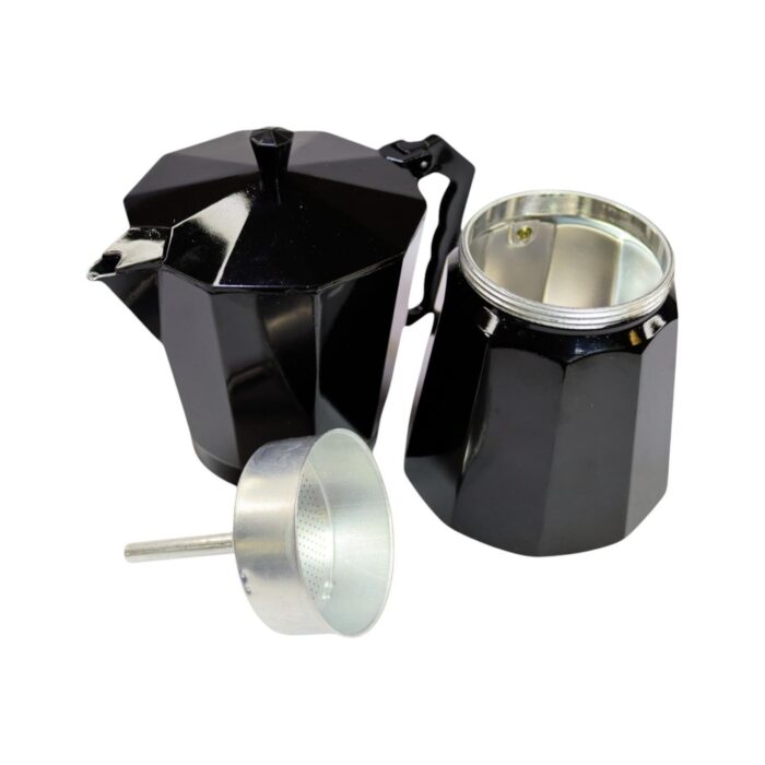 96bcee3e-1951-4b14-b588-16eaad61b642.jpg Cafetera italiana negra capacidad 1/2 taza - Imagen 2