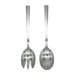 Set de tenedor y cuchara para ensalada con mango cuadrado 2PCS