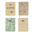 Cuaderno flores de tapa dura 14.5 x 10.5 cm