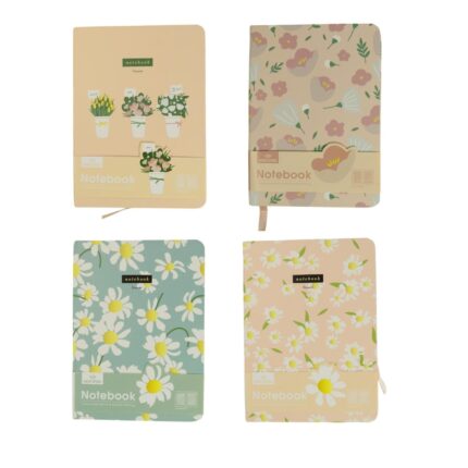 Cuaderno flores de tapa dura 14.5 x 10.5 cm