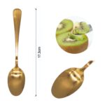 Cucharon grande para frutas con mango redondo de oro rosa 3PCS - Imagen 2