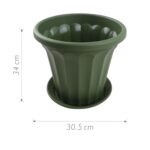 ZY1604 Maceta de plastico 34 x 30.5 cm - Imagen 2