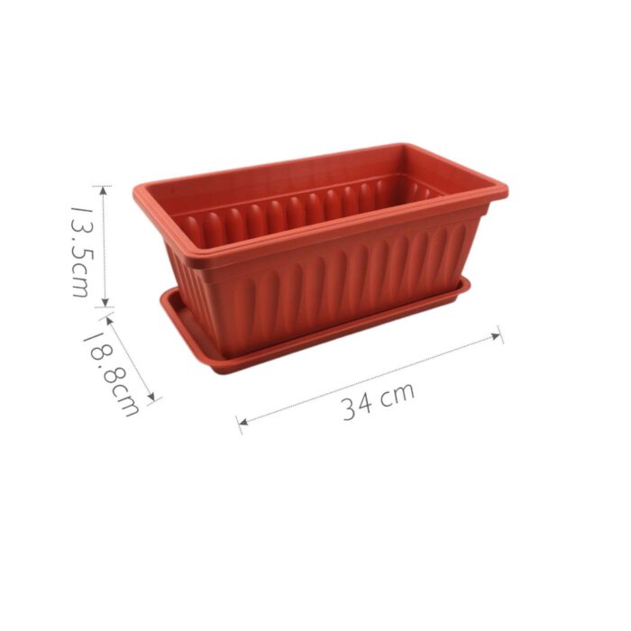 Maceta plastico 34 x 18.8 x 13.5 cm - Imagen 2