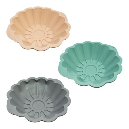 Moldes de Silicona con Forma de Concha Marina - Set de 3 Colores Pastel