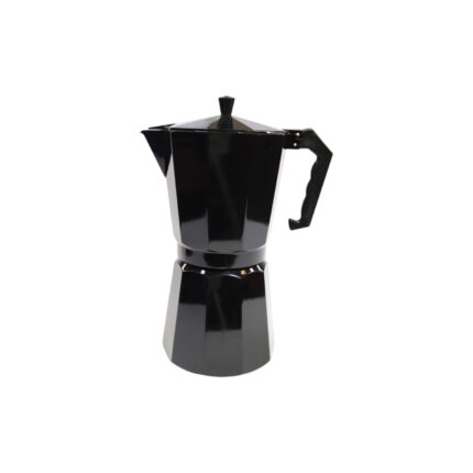 Cafetera negra clásica italiana (6 tazas)