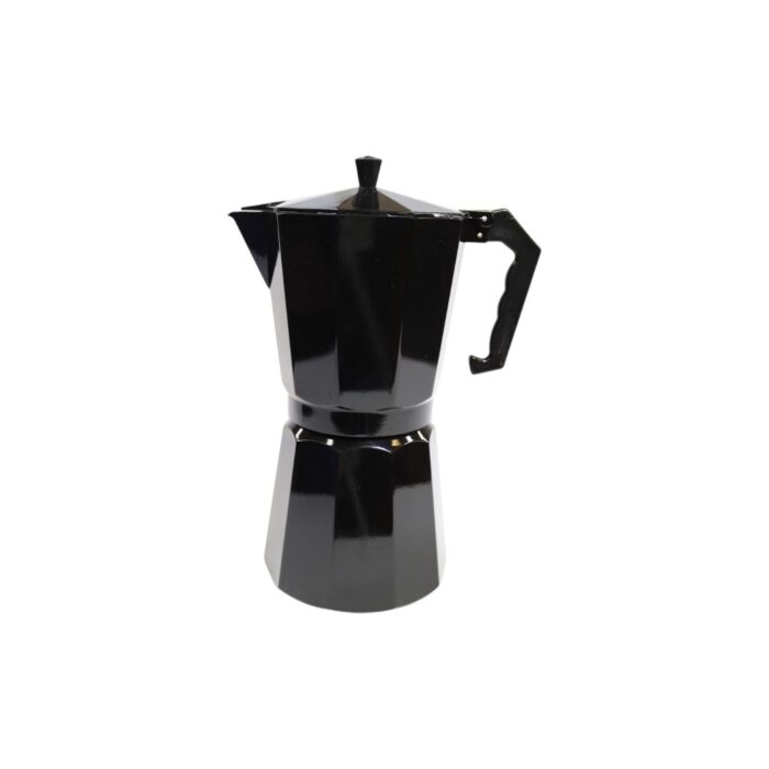 Cafetera negra clásica italiana (6 tazas) - Imagen 1