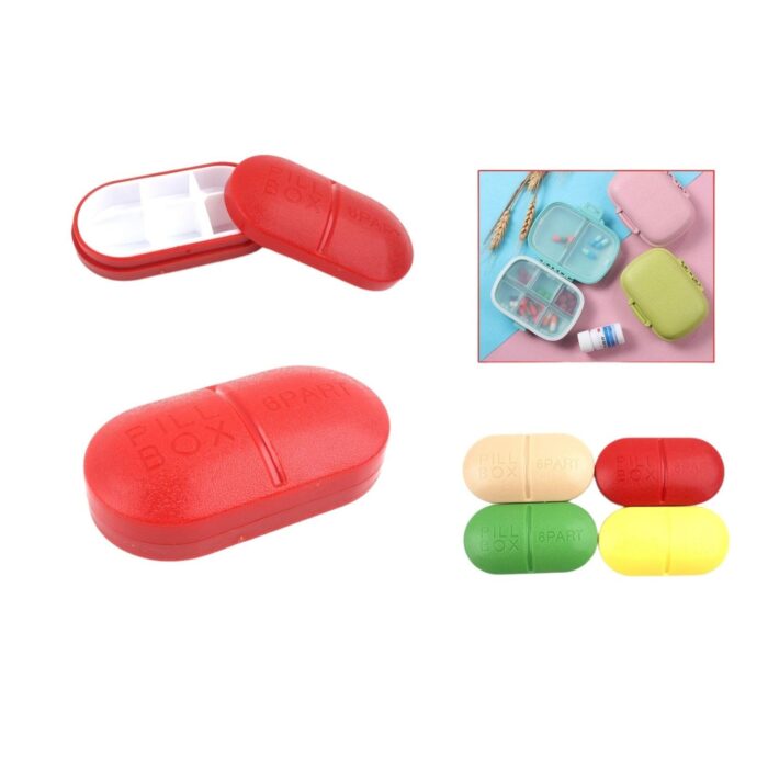 Pastillero Cápsula 6 Compartimentos para Medicamentos Diario - Imagen 1