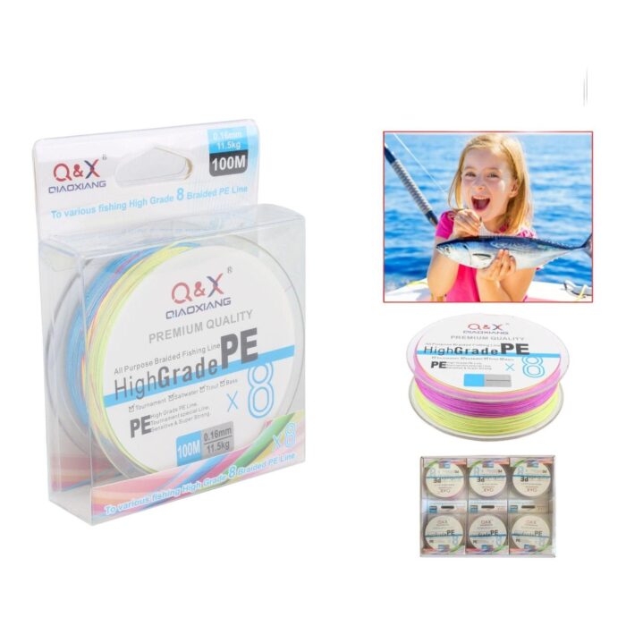 (Hilo De Pescar) 100 Metros De Dalima 8X Color 0.16Mm - Imagen 1