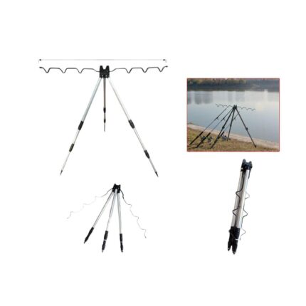 Trípode soporte para 6 cañas de pescar, 1,5 M