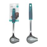 Colador para jugos con mango ergonómico en plástico gris