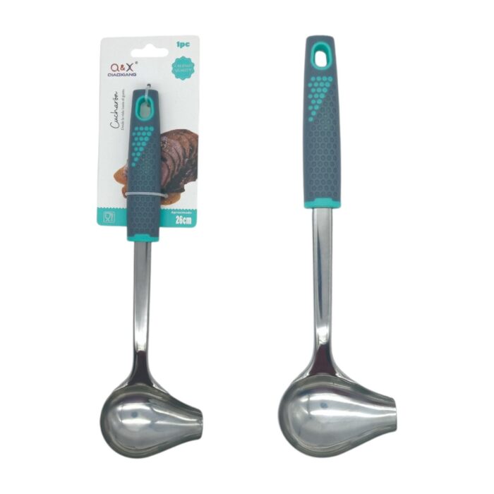 Colador para jugos con mango ergonómico en plástico gris - Imagen 1