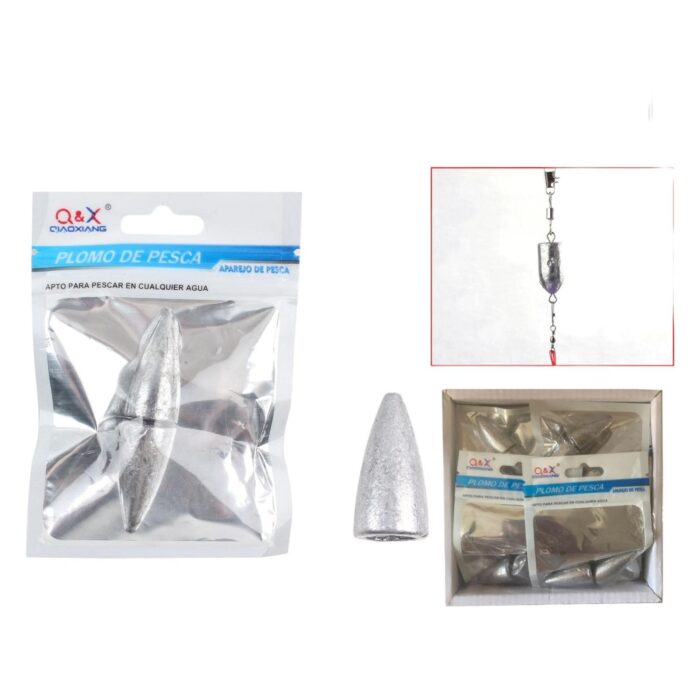 Colgante De Plomo De Bala 40G 2Pcs (Color Plomo) - Imagen 1