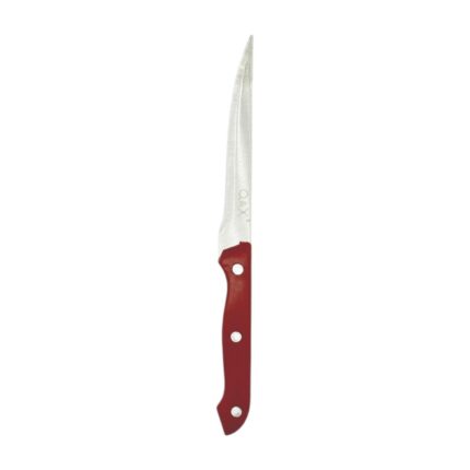 Juego de 2 cuchillos de carne lisos con mango de colores