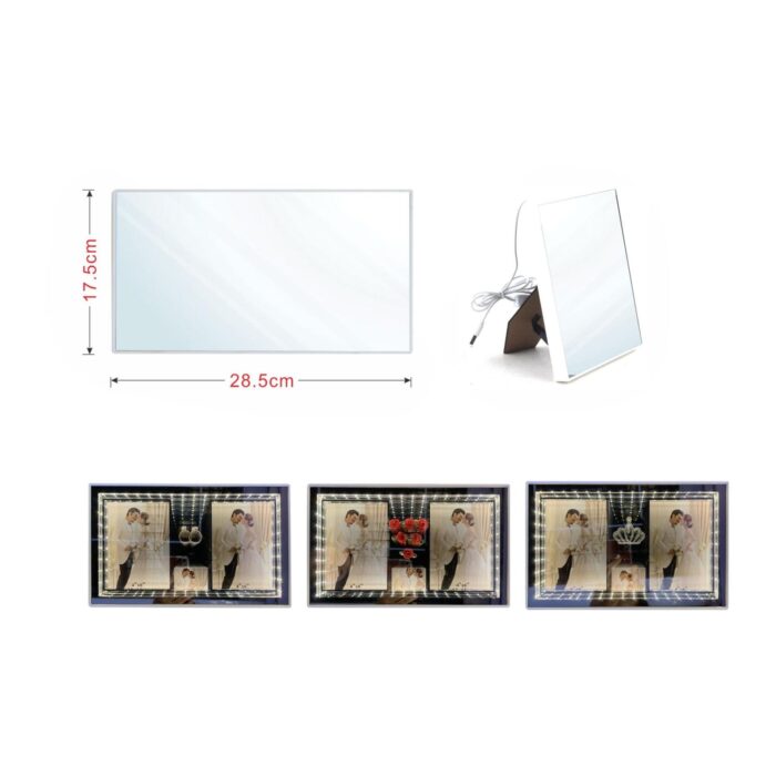 Marco de fotos 3D horizontal 17.5x28.5cm (con Luz USB) - Imagen 2