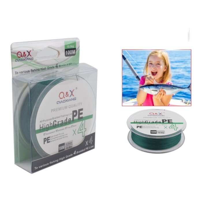 ba38e9d5-5bf8-4a1e-87d0-23dc45e49176.jpg (Hilo De Pescar) 100M X4 Hilo Pe De Un Solo Color Verde Oscuro 0,20 Mm - Imagen 1