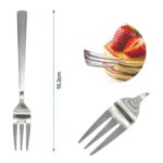 Tenedor para postre con mango cuadrado 6PCS - Imagen 2