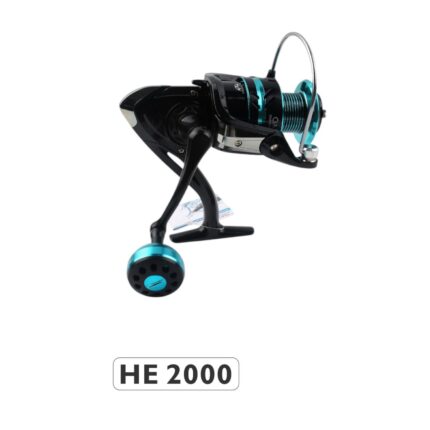 Carrete de pesca metálico HE2000 (versión agua dulce/con mango de metal)