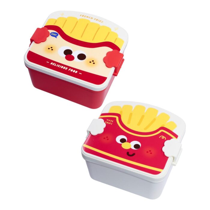 bf011670-76ef-41c5-88bb-44e88aabfc0e-1.jpg 6824 Fiambrera Personalizada De Patatas Fritas (Incluye Tenedor Y Cuchara) 15,5*15,3*8,5 1000Ml - Imagen 2