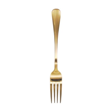 Tenedor de mesa con mango redondo de oro rosa 3PCS